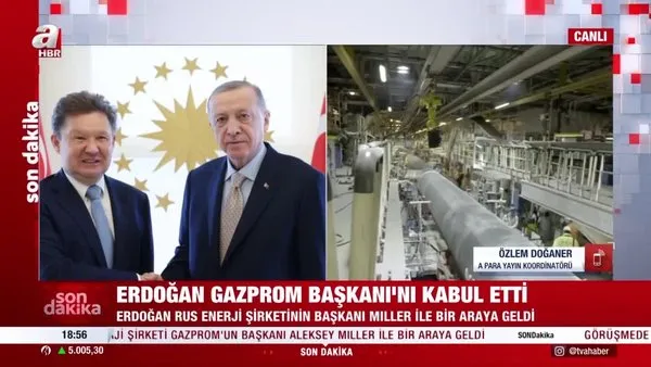 Son dakika: Başkan Erdoğan, GAZPROM Başkanı Miller'i kabul etti | Video