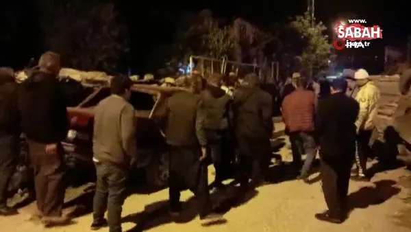 Adana'da kontrolden çıkan araç park halindeki araca çarptı: 1 yaralı | Video