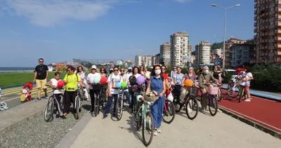 Süslü Kadınlar Rize’de bisiklet organizasyonu düzenledi