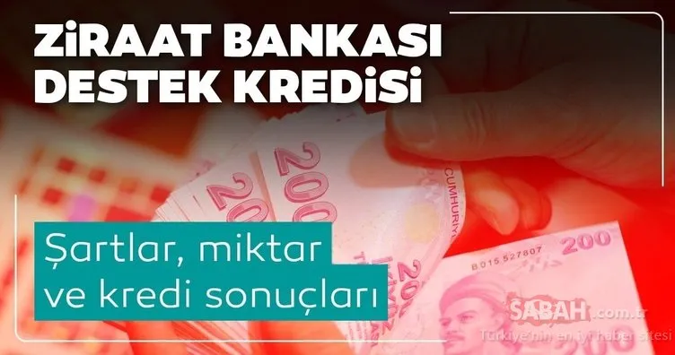 Son dakika haberleri | Ziraat Bankası destek kredisi sorgulaması: 10 bin TL, 6 ay geri ödemesiz Ziraat Bankası Bireysel Temel İhtiyaç Kredisi başvuru sonuçları