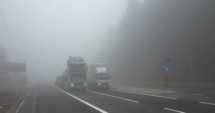 Bolu Dağı’nda sis etkili oldu