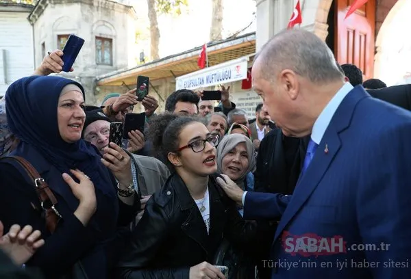 Başkan Erdoğan'a Eyüp Sultan'da sevgi seli