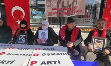 Muşlu aileler çocukları için HDP önündeki eylemlerini sürdürdü #mus