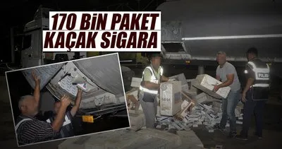 Tankerden 170 bin paket kaçak sigara çıktı