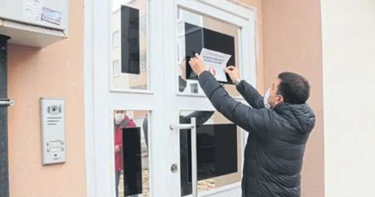 Kovid olanların evine uyarı notu