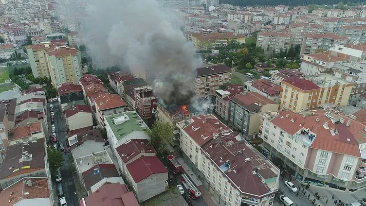 Halkalı’da bir binada yangın çıktı