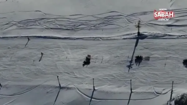 Uludağ'da ayağını kıran kayakçının imdadına JAK yetişti | Video