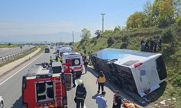 Yalova'da yolcu otobüsü devrildi! 1 ölü 2 yaralı... #bolu