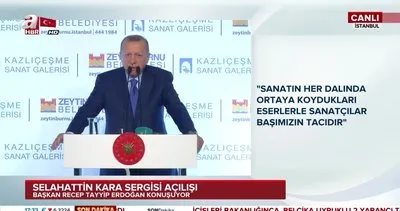 Cumhurbaşkanı Erdoğan, İstanbul Zeytinburnu’nda sergi açılışına katıldı