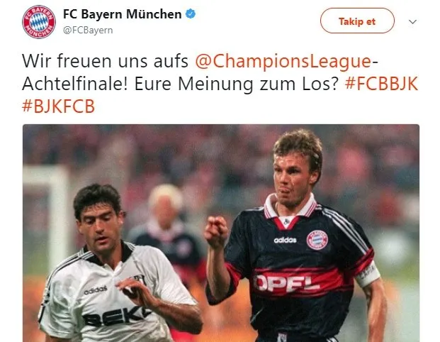Bayern Münihli futbolculardan Beşiktaş paylaşımı
