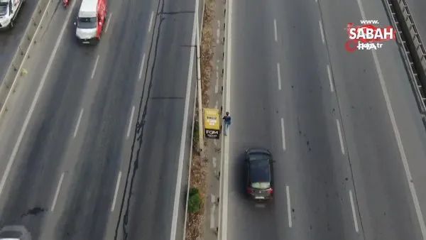 Yıllardır E-5 karayolunda yürüyen adamın hayat hikayesi yürek burktu | Video