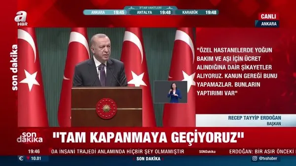 Tam kapanma ile ilgili son dakika haberi: Başkan Erdoğan kararı duyurmuştu... Sokağa çıkma yasağı ve izin için detaylar | Video