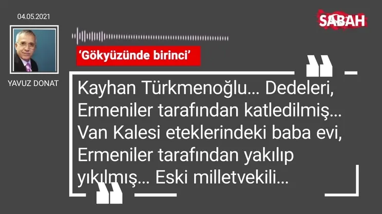 Yavuz Donat | ‘Gökyüzünde birinci’