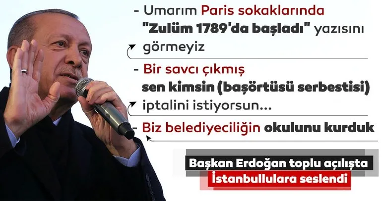 Başkan Erdoğan, Üsküdar’da toplu açılış töreninde konuştu
