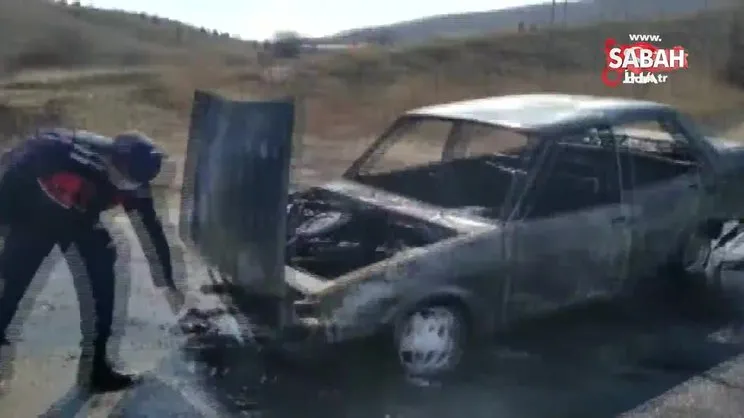 Karabük'te korku dolu anlar! Ale alev yandı | Video