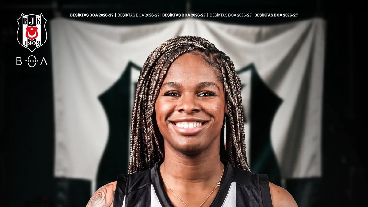 Beşiktaş BOA Kadın Basketbol Takımı forması giyen Ruthy Hebard'ın basketbolu bıraktığına dair haber görseli.