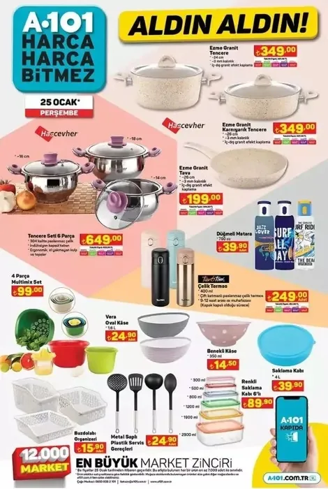A101 AKTÜEL 25 OCAK 2024 indirimleri Perşembe raflarda! Bu hafta A101 aktüel ürünler listesinde neler var?