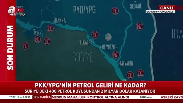 ABD beslemesi PKK/YPG'li teröristler Suriye'de 400 petrol kuyusunu işgal etti!