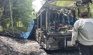 İETT otobüsü alev alev yandı