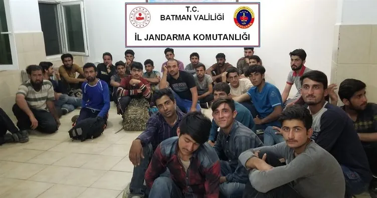 Batman’da 35 düzensiz göçmen yakalandı