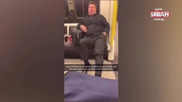 Metroda Kur'an okuyan Müslümana, İngiliz yolcudan hadsiz tepki | Video