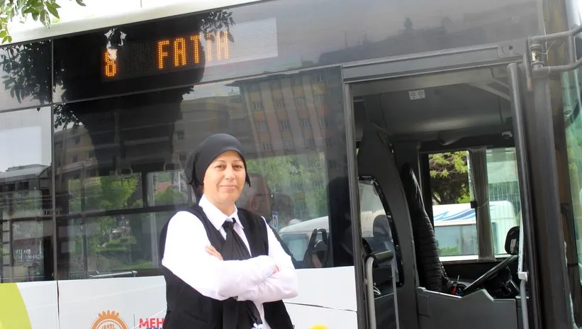 Şehrin tek kadın otobüs şoförü! Yolcularla aile gibiyiz