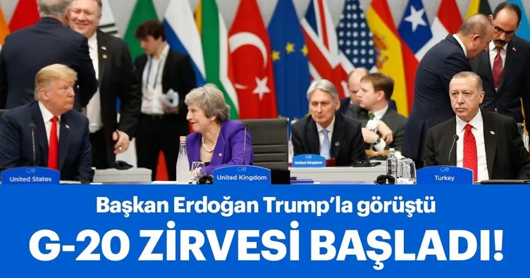 Son dakika: G-20 Zirvesi başladı... Başkan Erdoğan Trump ile bir araya geldi