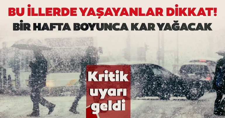 Meteoroloji’den beklenen kar yağışı için SON DAKİKA uyarısı! İstanbul’a kar ne zaman yağacak?