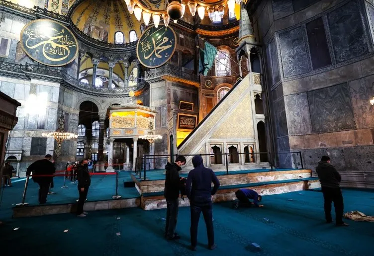 Başkan Erdoğan’dan anlamlı bağış! Ayasofya Camii’ne asıldı