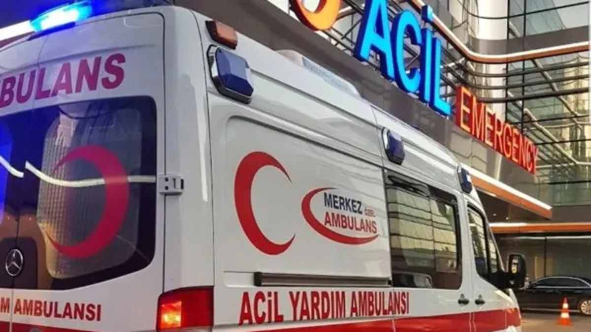 Tekirdağ'da inşaat işçisinin düştüğü kaza yeri.