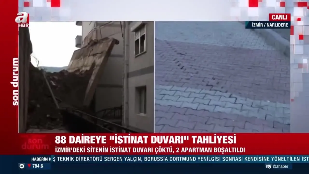 izmir de istinat duvari coktu 88 daire bosaltildi video videosunu izle son dakika haberleri