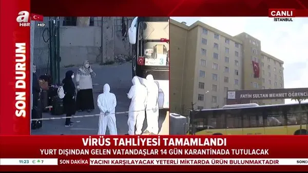 İstanbul'da corona virüsü karantinası öğrenci yurdundan ilk görüntüler | Video