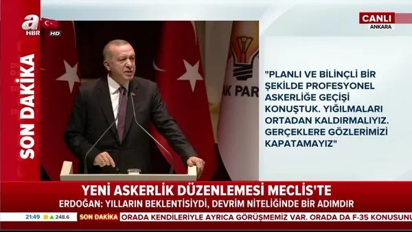 Başkan Erdoğan'dan yeni askerlik sistemine ilişkin açıklama