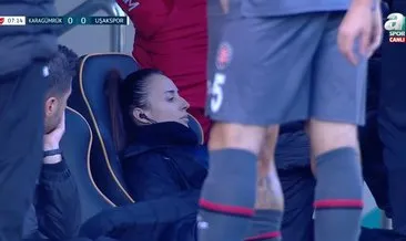 Karagümrük-Uşakspor maçında 4. hakem Cansu Tiryaki soyunma odasına götürüldü