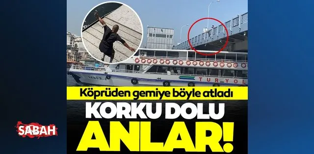 tik ugruna bunu da yaptilar youtube fenomeni galata koprusu nden geminin ustune atladi son dakika yasam haberleri