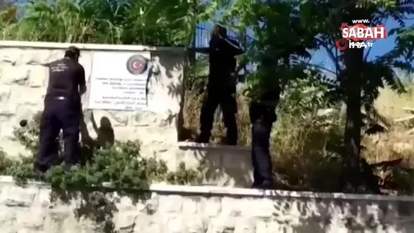 İsrail polisi Kudüs'te TİKA'nın tabelalarını söktü | Video