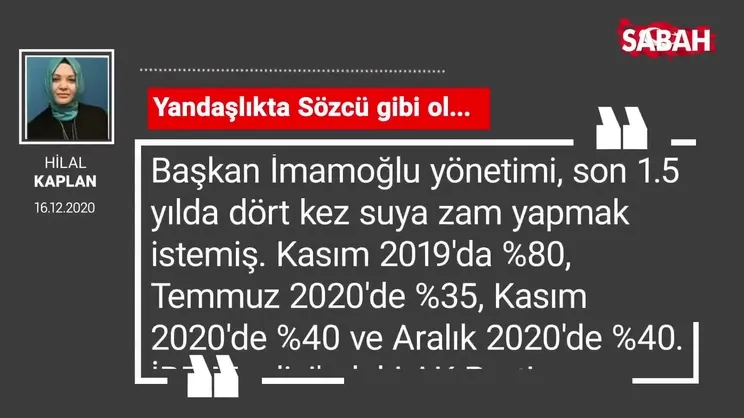 Hilal Kaplan 'Yandaşlıkta Sözcü gibi ol...'