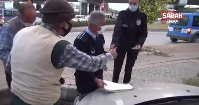 Antalya’da zorla yürüyen kardeş dilenciler, polisi görünce bastonu atıp yürümeye başladı | Video