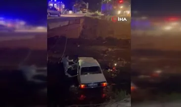 Osmaniye otomobil köprüden kanala düştü: 4 yaralı