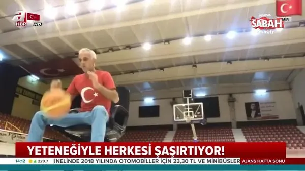 İzmir'de temizlik görevlisinin basketbol yeteneği görenleri şaşırtıyor