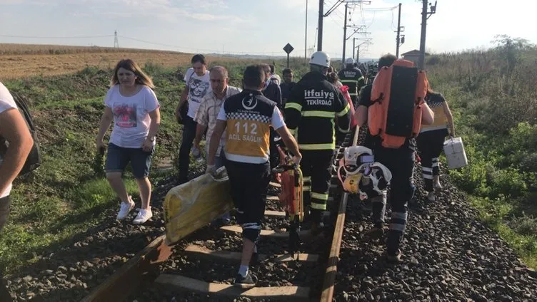 Tekirdağ’da tren kazası: Bazı vagonlar raydan çıktı