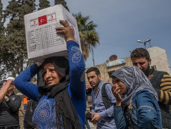 Mazlumun umudu 'Kızılay' ve 'AFAD' Afrin'de