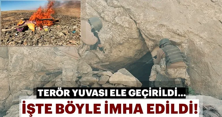 PKK terör örgütüne ait 2 sığınak ve çok sayıda malzeme imha edildi