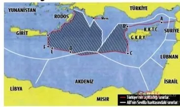 Son dakika haberi: Doğu Akdeniz’de gerilimi tırmandıran Sevilla haritası! Yunanistan ve GKRY, gayrimeşru Sevilla haritası ile ne yapmaya çalışıyor?