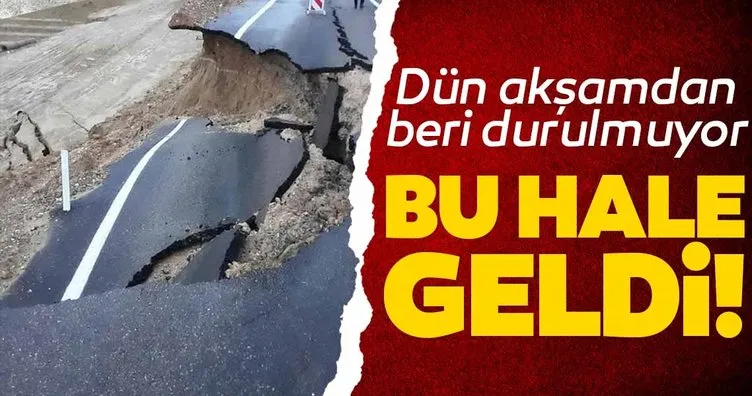 Adana’da şiddetli yağışlardan dolayı yol çöktü! Valilikten açıklama: Son yılların en yüksek...