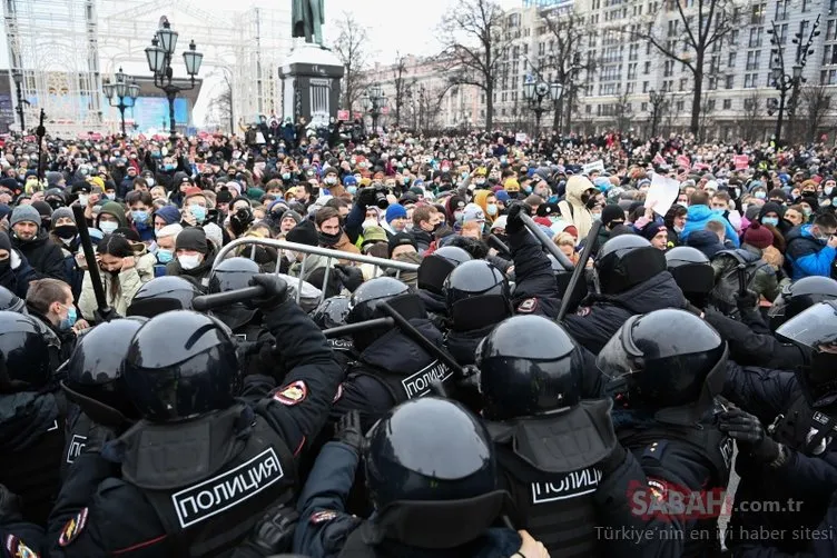 Rusya’dan son dakika görüntüleri! Aleksey Navalny gösterilerinde ortalık karıştı