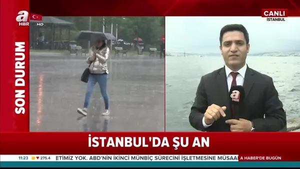Meteoroloji'den hava durumu uyarısı! İstanbul'da sağanak yağış etkisini göstermeye başladı!