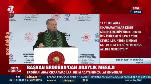 Son Dakika: Başkan Erdoğan Denizli'deki Toplu Açılış Töreni'nde konuştu | Video