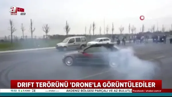 Ultra lüks araçların bulunduğu 'drift' terörünü 'drone' ile kaydettiler! Magandaların yakalanması için soruşturma başlatıldı
