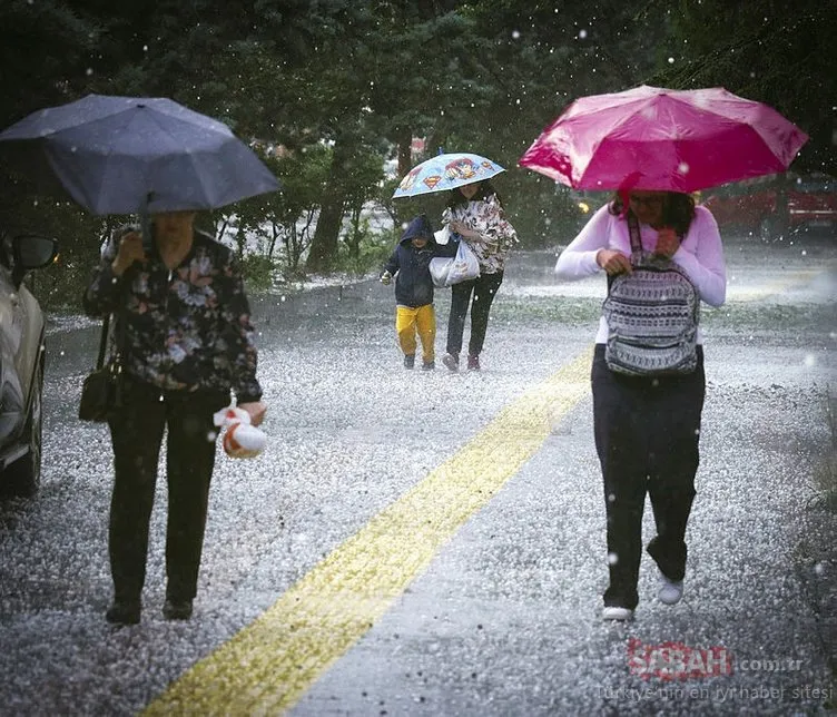 Ankara’yı sağanak ve dolu yağışı vurdu